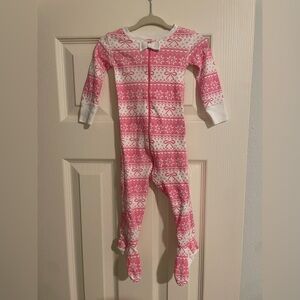 The Beaufort Bonnet Company Pink and White Footie One Piece